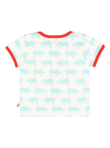 loud + proud Shirt in Weiß/ Türkis