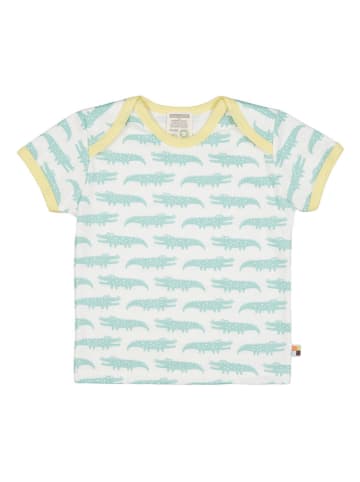 loud + proud Shirt in Weiß/ Türkis