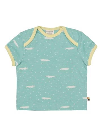 loud + proud Shirt in Türkis/ Weiß