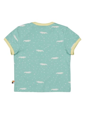 loud + proud Shirt in Türkis/ Weiß