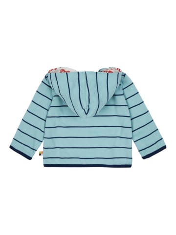 loud + proud Wende-Sweatjacke in Hellblau/ Grau