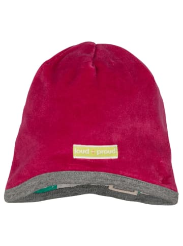 loud + proud Wendemütze in Rot/ Grün/ Creme