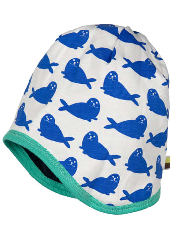 loud + proud Wendemütze in Dunkelblau/ Weiß/ Blau