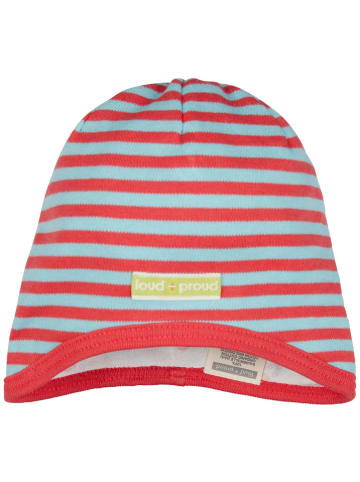 loud + proud Wendemütze in Rosa/ Rot/ Hellblau