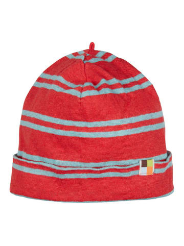 loud + proud Mütze in Rot/ Hellblau