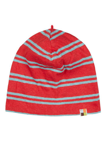 loud + proud Mütze in Rot/ Hellblau