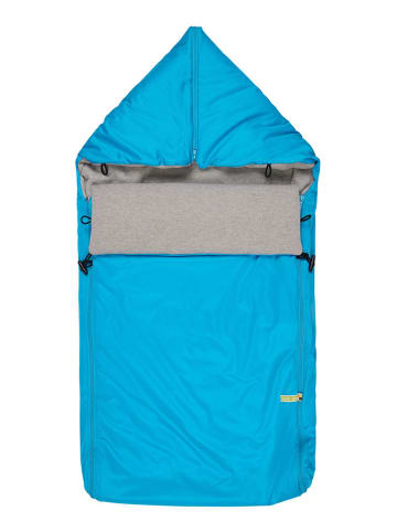 loud + proud Ganzjahresfußsack in  Aqua/Grey in Blau