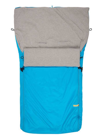 loud + proud Ganzjahresfußsack in  Aqua/Grey in Blau