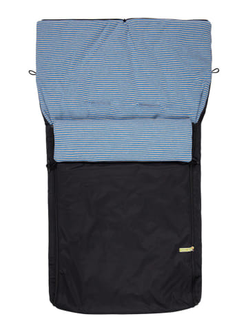 loud + proud Ganzjahresfußsack in  Black/Grey in Schwarz