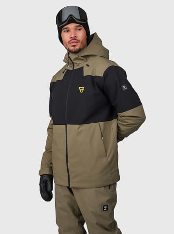 Brunotti Ski-/ Snowboardjacke "Stores" in Khaki/ Schwarz