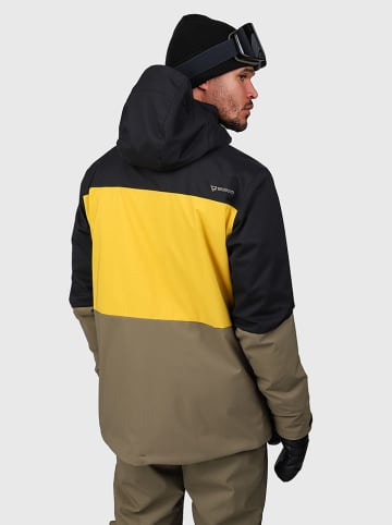 Brunotti Ski-/Snowboardjas "Aratin" kaki/zwart/geel
