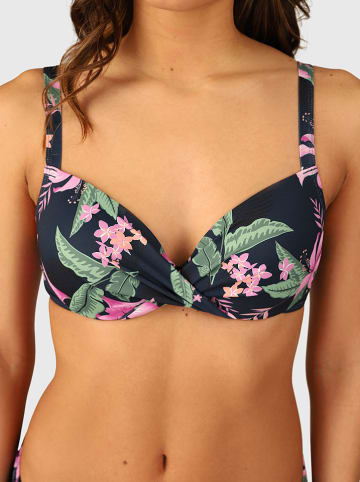 Brunotti Bikini-Oberteil "Stefana" in Dunkelblau/ Rosa