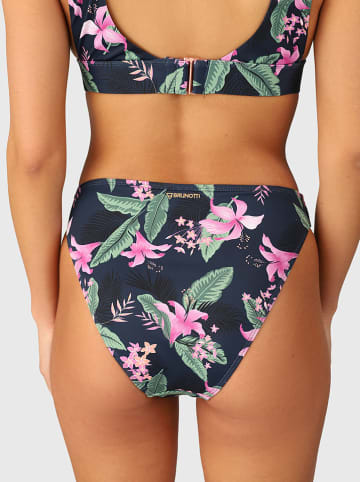 Brunotti Bikini-Hose "Flores" in Dunkelblau/ Rosa