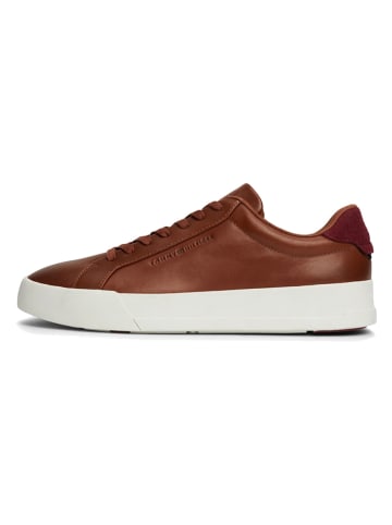 Tommy Hilfiger Shoes Leder-Sneakers in Hellbraun
