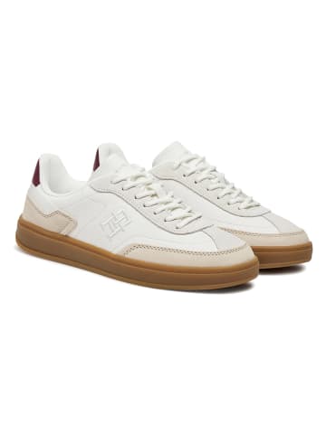 Tommy Hilfiger Shoes Leder-Sneakers in Weiß/ Beige