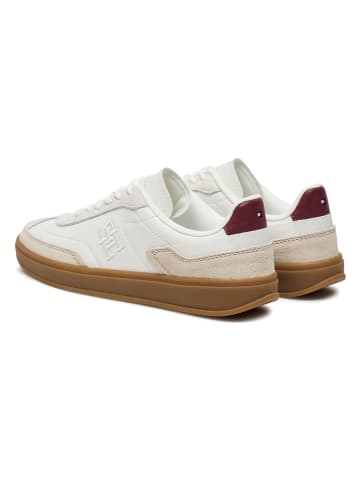 Tommy Hilfiger Shoes Leder-Sneakers in Weiß/ Beige