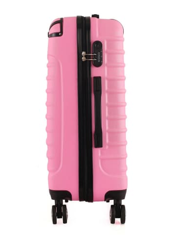 Geographical Norway 5-delige hardcase-trolleyset "Shock" lichtroze