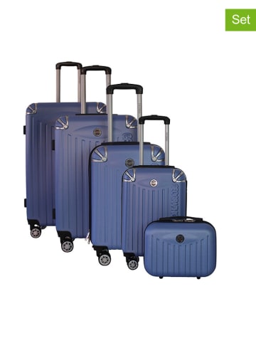 Geographical Norway 5tlg. Hardcase-Trolleyset "Softless" in Dunkelblau