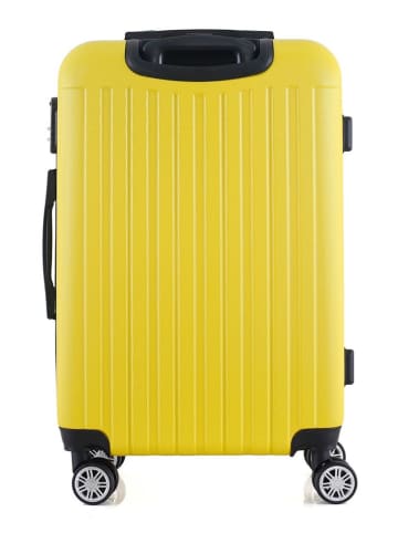 Geographical Norway 5-delige hardcase-trolleyset "Softless" geel