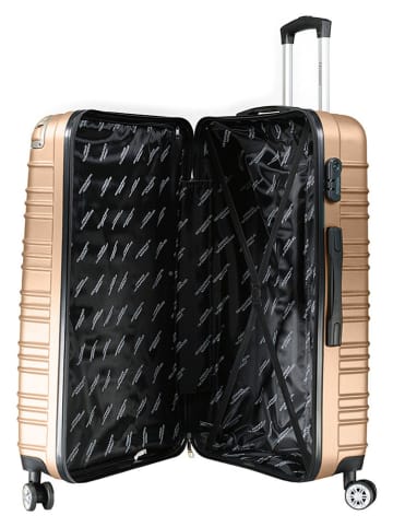 Geographical Norway 5tlg. Hardcase-Trolleyset "Sourcing" in Gold