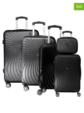 Geographical Norway 5-delige hardcase-trolleyset "Sunlighteo" antraciet