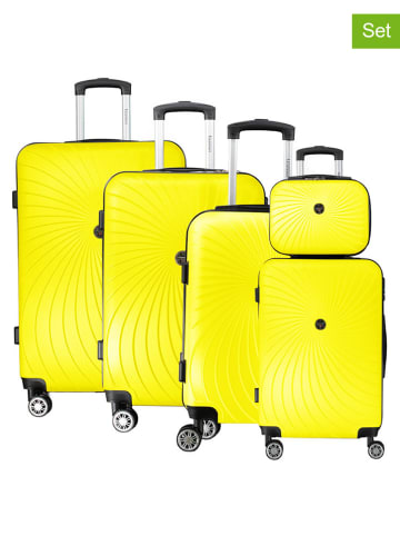 Geographical Norway 5tlg. Hardcase-Trolleyset "Sunlighteo" in Gelb