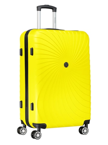 Geographical Norway 5-delige set: hardcase-trolleys "Sunlighteo" geel