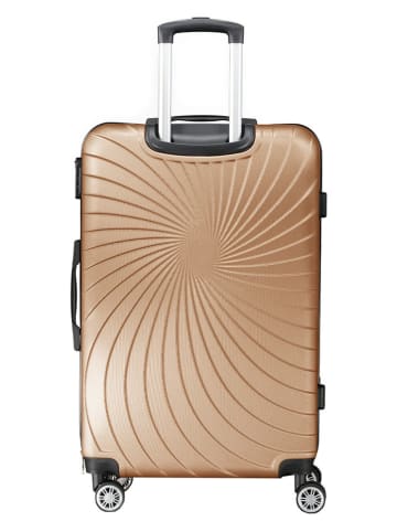 Geographical Norway 5tlg. Hardcase-Trolleyset "Sunlighteo" in Hellbraun