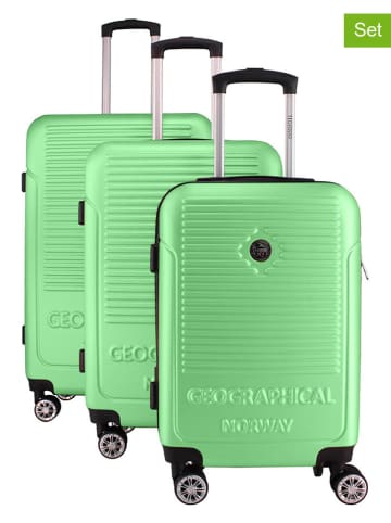 Geographical Norway 3-częściowy zestaw "Santiago" w kolorze zielonym