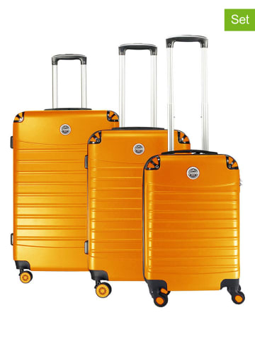 Geographical Norway 3tlg. Hardcase-Trolleyset "Shock" in Orange