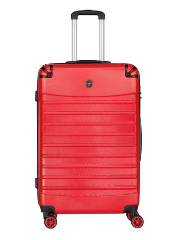Geographical Norway 3-delige hardcase-trolleyset "Shock" rood