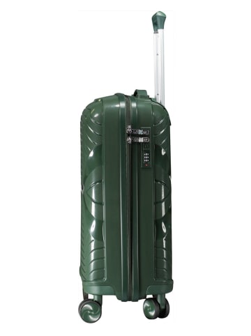 Geographical Norway 3-delige hardcase-trolleyset "Silkovette" groen