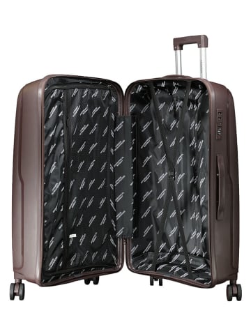 Geographical Norway 3-delige hardcase-trolleyset "Sillo" bruin