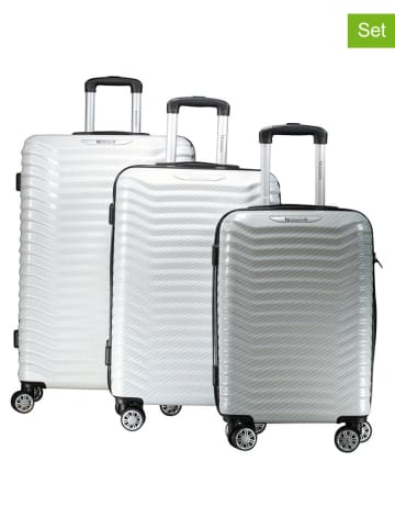 Geographical Norway 3tlg. Hardcase-Trolleyset "Sopearl" in Weiß