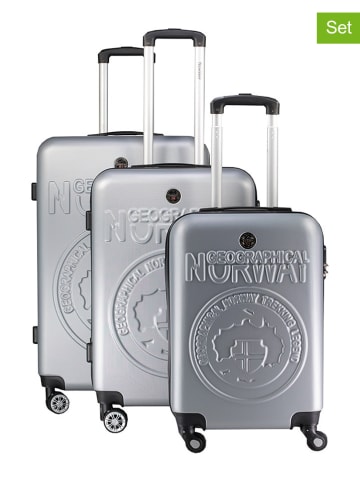 Geographical Norway 3-częściowy zestaw "Stanislaseo" w kolorze srebrnym
