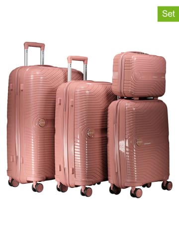 Geographical Norway 4tlg. Hardcase-Trolleyset "Sarovel" in Rosa