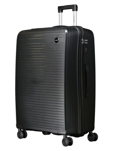 Geographical Norway 4tlg. Hardcase-Trolleyset "Solvable" in Schwarz