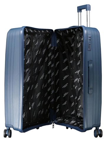 Geographical Norway 4-delige hardcase-trolleyset "Solvable" blauw