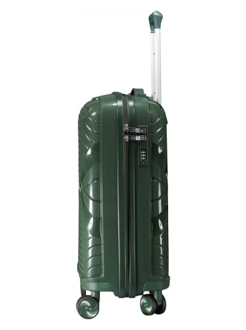 Geographical Norway Hardcase-trolley "Silkovette" donkergroen