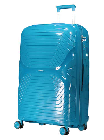 Geographical Norway Hardcase-trolley "Silkovette" blauw