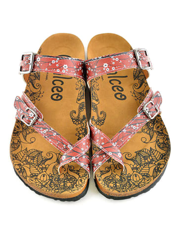 Calceo Teenslippers rood/meerkleurig