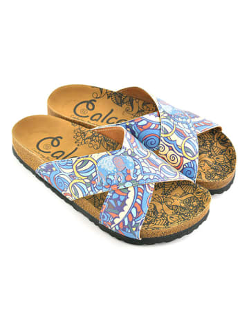 Calceo Slippers blauw/meerkleurig