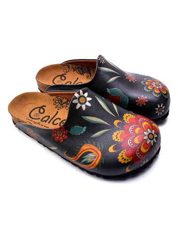 Calceo Chodaki w kolorze czarnym ze wzorem