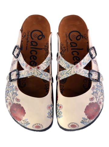 Calceo Clogs in Beige/ Bunt