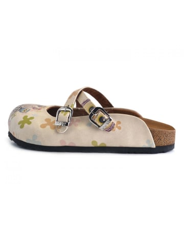 Calceo Clogs in Beige/ Bunt