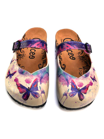 Calceo Clogs in Creme/ Bunt