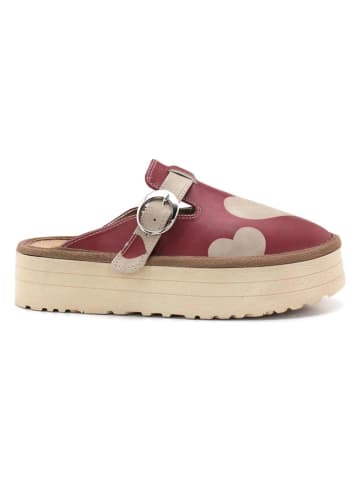 Calceo Clogs rood/crème