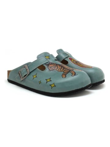 Calceo Clogs in Türkis