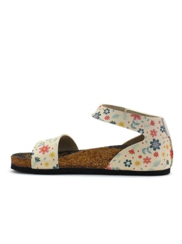 Calceo Sandalen in Beige/ Bunt
