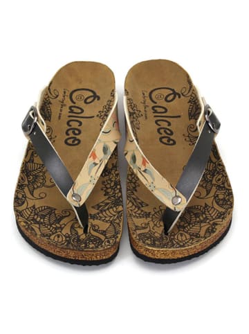 Calceo Teenslippers geel/zwart